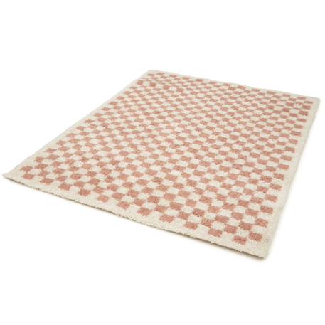 Tapis damier poils longs doux et volumineux checkers Beige sable+Bleu naturel+Gris minéral+Jaune naturel+Rose poudrée+Terracotta+Vert naturel 30 - vertbaudet enfant 