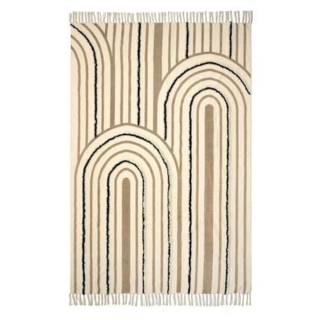 Tapis tufté en coton lavable à la machine alban Brun naturel 1 - vertbaudet enfant 