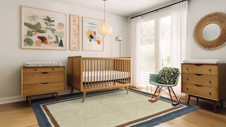 Tapis enfant en coton oscar Beige sable+Bleu naturel+Gris minéral 8 - vertbaudet enfant 
