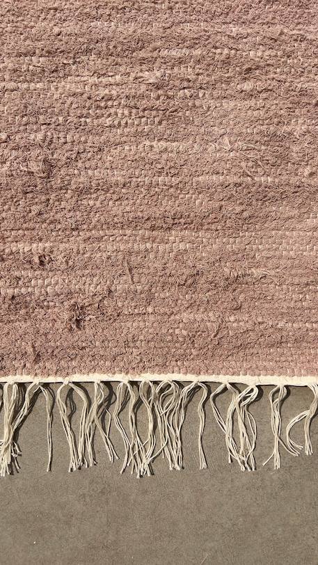 Tapis en coton recyclé tissé à la main amalia Brun naturel+Rose poudrée+Vert naturel 12 - vertbaudet enfant 