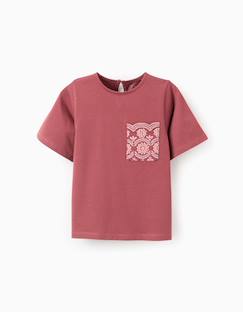 T-shirt en coton avec poche brodée  - vertbaudet enfant