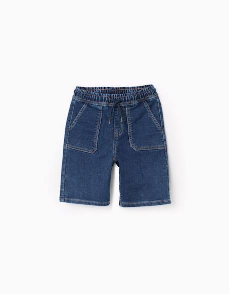 Garçon-Short midi en jean avec cordon de serrage