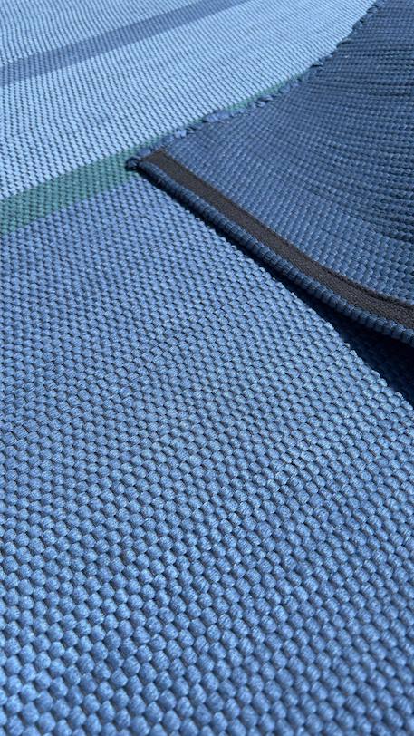 Tapis en fibres recyclées tissé à la main leonor Beige sable+Bleu naturel+Rose poudrée+Vert naturel 9 - vertbaudet enfant 