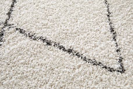 Tapis shaggy ethnique tissé doux et volumineux nomad Beige sable 4 - vertbaudet enfant 