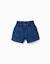 Short en jean avec taille paperbag et poches Bleu 2 - vertbaudet enfant 