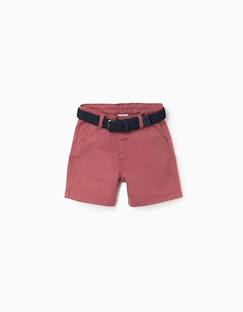 -Short midi en sergé avec ceinture
