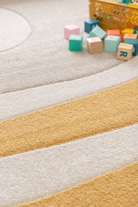 Tapis enfant doux et résistant teddy Jaune naturel 3 - vertbaudet enfant 