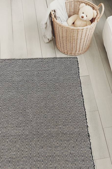 Tapis en fibres recyclées tissé à la main pessoa Bleu naturel+Gris minéral+Rose poudrée 8 - vertbaudet enfant 