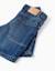 Short midi en jean de coton avec poches Bleu foncé 4 - vertbaudet enfant 