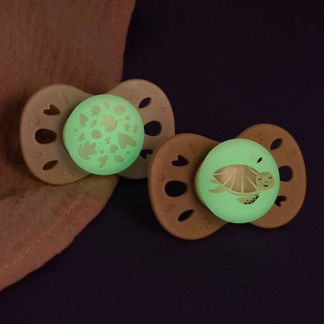Sucettes anatomiques nuit - 0 à 6 mois Beige/marron 2 - vertbaudet enfant 