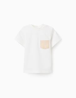 -T-shirt en coton avec poche poitrine