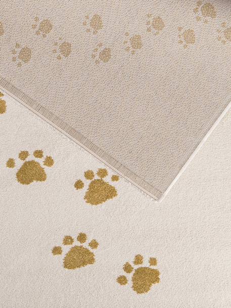 Tapis enfant doux et confortable empreintes d'ours Jaune naturel 3 - vertbaudet enfant 