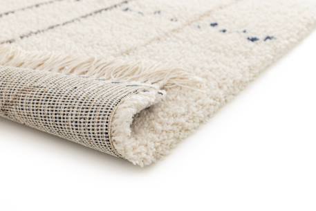 Tapis épais à franges style ethnique glyph Bleu naturel+Palette colorée 3 - vertbaudet enfant 