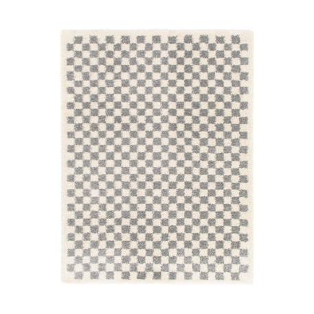 Tapis damier poils longs doux et volumineux checkers Beige sable+Bleu naturel+Gris minéral+Jaune naturel+Rose poudrée+Terracotta+Vert naturel 13 - vertbaudet enfant 