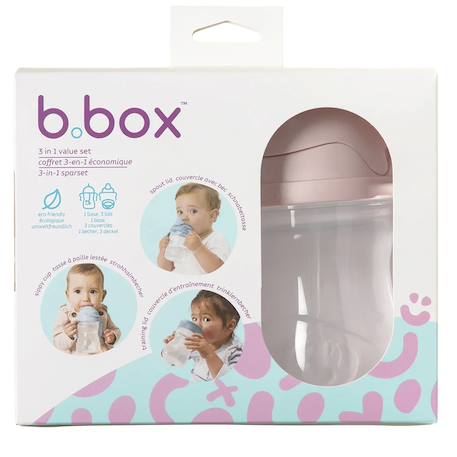 Tasse d'apprentissage 3 en 1 gobelet évolutif bébé Bleu+Rose 10 - vertbaudet enfant 