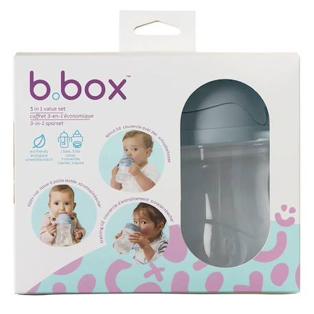 Tasse d'apprentissage 3 en 1 gobelet évolutif bébé Bleu+Rose 6 - vertbaudet enfant 