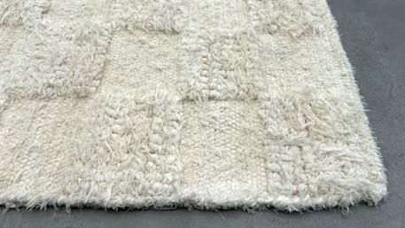 Tapis en coton recyclé tissé à la main suave Beige sable 5 - vertbaudet enfant 