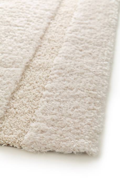 Tapis shaggy épais en polyester recyclé avec relief arcadia Beige sable 4 - vertbaudet enfant 