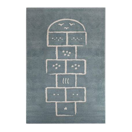 Tapis enfant doux et ludique marelle Bleu naturel 1 - vertbaudet enfant 