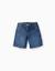Short midi en jean de coton avec poches Bleu foncé 1 - vertbaudet enfant 
