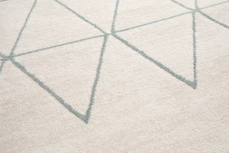 Tapis géométrique à poils ras effet velours isocele Beige sable 4 - vertbaudet enfant 