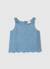 Top en denim brodé Bleu 1 - vertbaudet enfant 