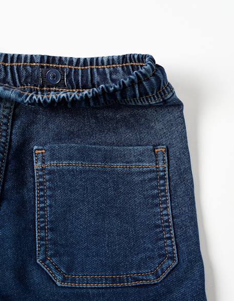 Short midi en jean avec cordon de serrage Bleu 3 - vertbaudet enfant 