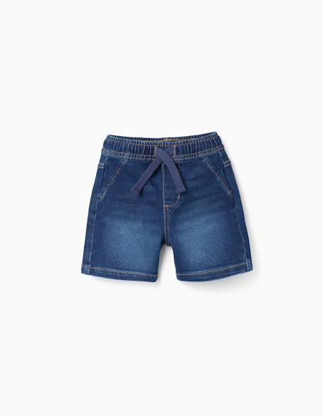 Bébé-Short midi en jean avec cordon de serrage