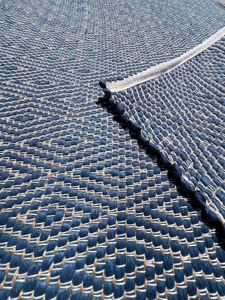 Tapis en fibres recyclées tissé à la main pessoa Bleu naturel+Gris minéral+Rose poudrée 6 - vertbaudet enfant 