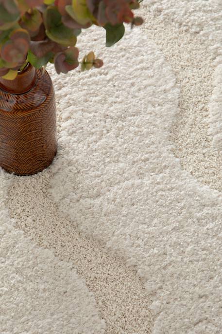 Tapis shaggy doux en polyester recyclé avec relief pemberley Beige sable 5 - vertbaudet enfant 