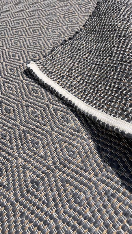Tapis en fibres recyclées tissé à la main pessoa Bleu naturel+Gris minéral+Rose poudrée 9 - vertbaudet enfant 