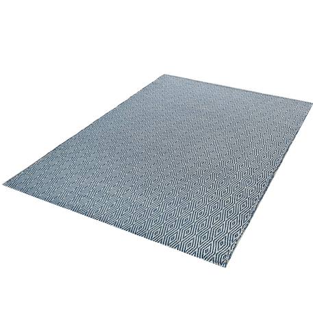 Tapis en fibres recyclées tissé à la main pessoa Bleu naturel+Gris minéral+Rose poudrée 4 - vertbaudet enfant 