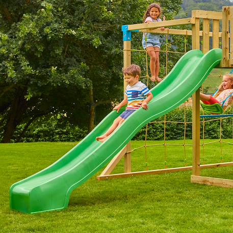 Aire de jeux xxl kumquat bois fsc® Marron - bleu - vert 2 - vertbaudet enfant 