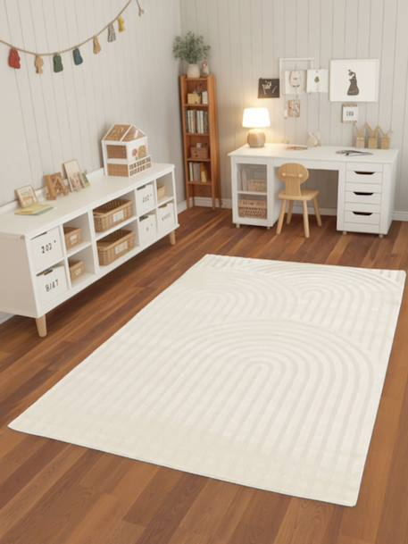 Tapis doux et confortable et graphique arcade Beige sable 2 - vertbaudet enfant 
