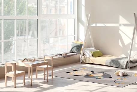 Tapis enfant doux et antistatique jolly Gris minéral 2 - vertbaudet enfant 