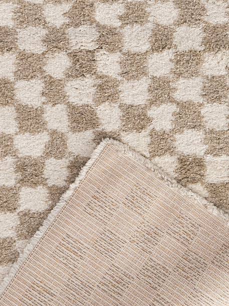 Tapis damier poils longs doux et volumineux checkers Beige sable+Bleu naturel+Gris minéral+Jaune naturel+Rose poudrée+Terracotta+Vert naturel 4 - vertbaudet enfant 