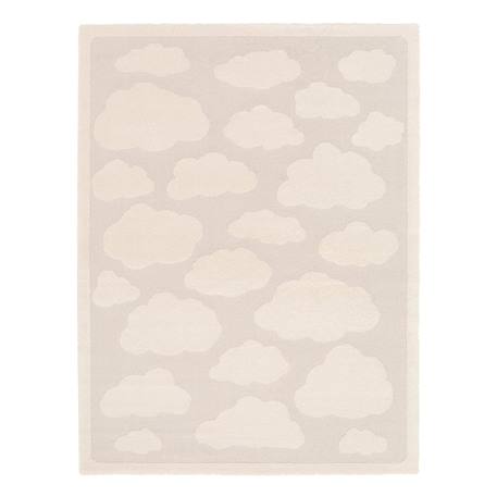 Tapis enfant avec effet relief nuages Beige sable+Bleu glacier 1 - vertbaudet enfant 