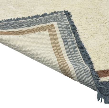 Tapis enfant en coton oscar Beige sable+Bleu naturel+Gris minéral 9 - vertbaudet enfant 