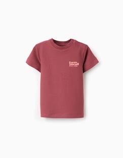 -T-shirt en coton côtelé avec imprimé express yourself