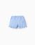 Short en coton avec broderies et volants Bleu clair 2 - vertbaudet enfant 