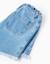 Short en jean à ourlets effilochés Bleu clair 4 - vertbaudet enfant 