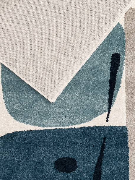 Tapis géométrique hommage à joan miró collage Bleu naturel+Palette colorée 3 - vertbaudet enfant 