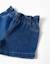 Short en jean avec taille paperbag et poches Bleu 3 - vertbaudet enfant 