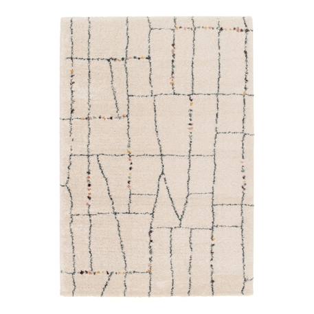 Tapis à poils longs design doux et volumineux teleia Beige sable 1 - vertbaudet enfant 