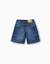 Short midi en jean de coton avec poches Bleu foncé 2 - vertbaudet enfant 