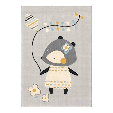 Tapis enfant doux et antistatique jolly Gris minéral 1 - vertbaudet enfant 