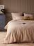 Housse de couette percale de coton 'vichy' Vichy curry+Vichy marine 1 - vertbaudet enfant 