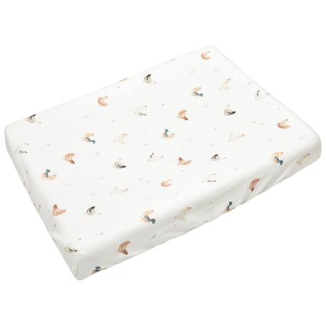 Set housse de matelas à langer + tapis de change gallina Écru – motif poules champêtre 3 - vertbaudet enfant 