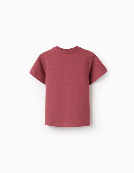 T-shirt en coton côtelé avec imprimé express yourself Marrón 2 - vertbaudet enfant 