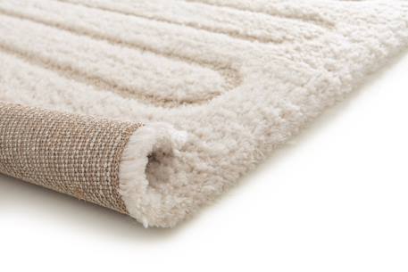 Tapis à relief en polyester recyclé eolya Beige sable+Blanc pur 12 - vertbaudet enfant 